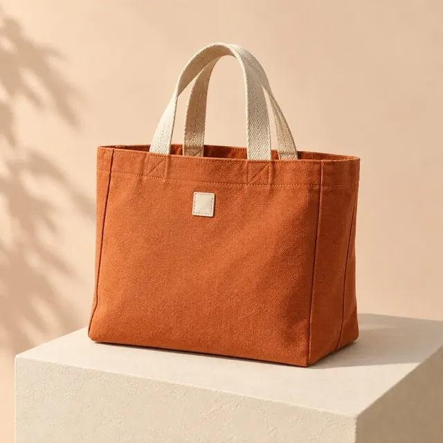 Terracotta canvas tote on the Terra shop website